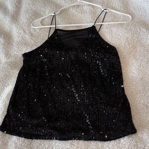 H&M Black Sequin Women's Top